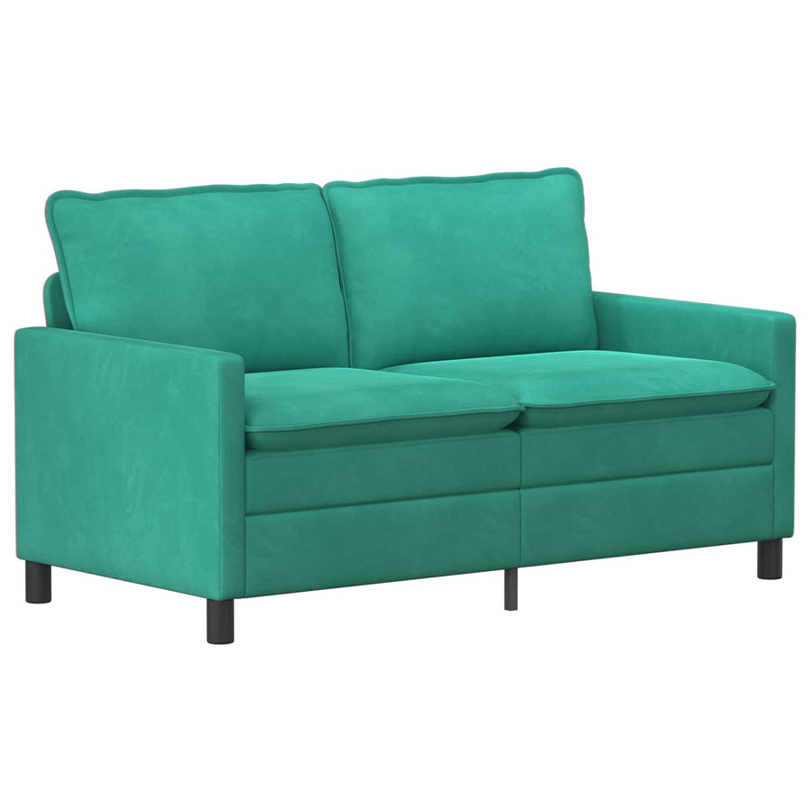 Bankstel 2 pcs Turquoise Fluweel
