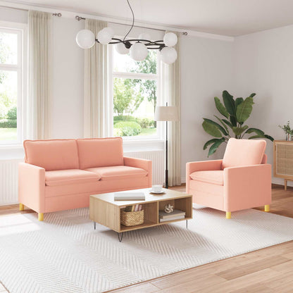 Bankstel 2 st Roze Stof