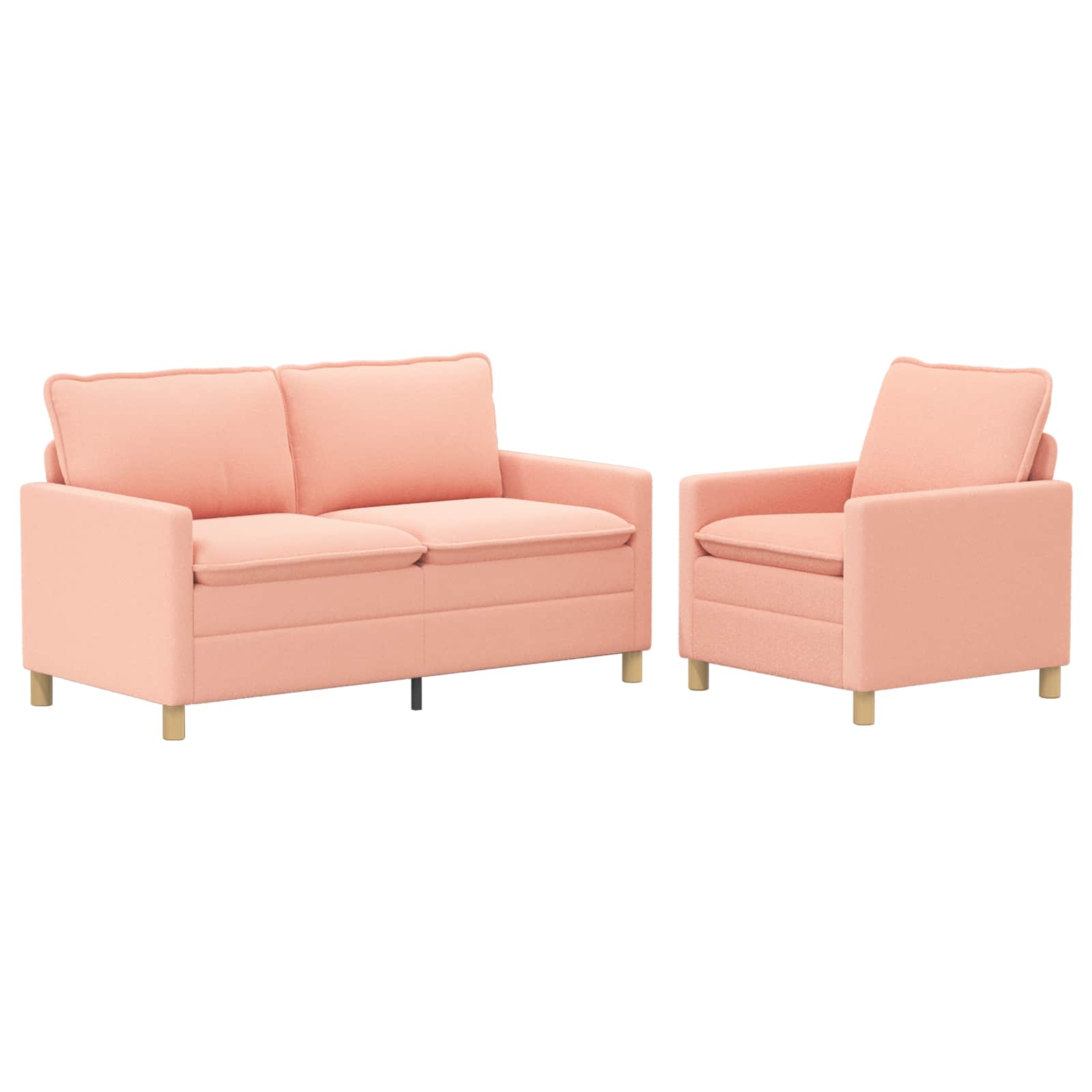 Bankstel 2 st Roze Stof