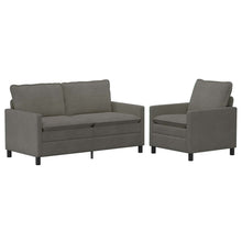 Bankstel 2 pcs Lichtgrijs Stof