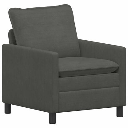 Bankstel 2 pcs Donkergrijs Stof