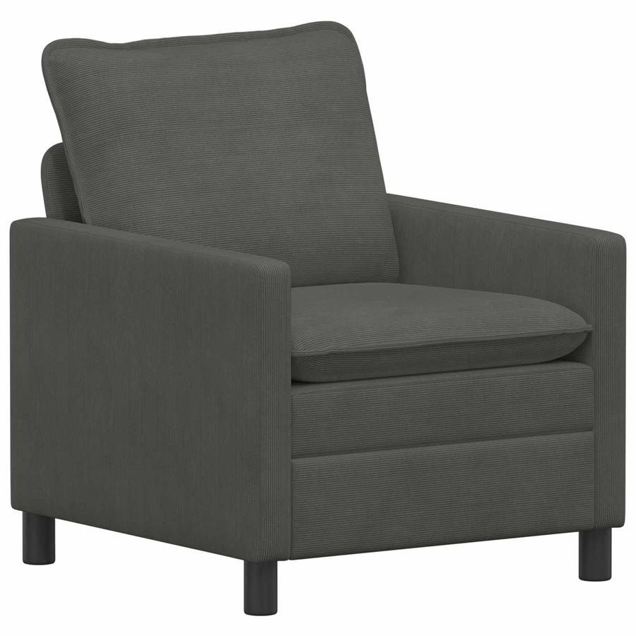 Bankstel 2 pcs Donkergrijs Stof