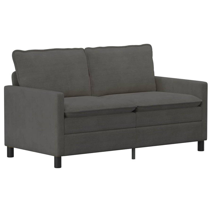 Bankstel 2 pcs Donkergrijs Stof