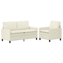 Bankstel 2 pcs Crèmekleurig Stof