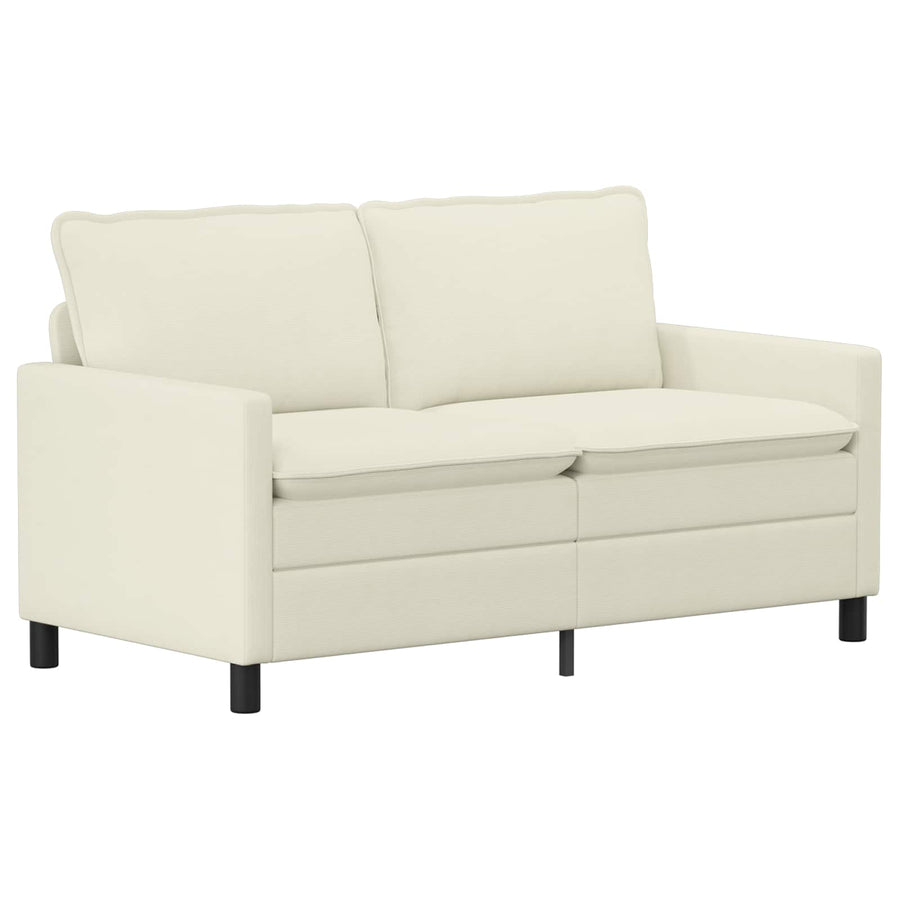 Bankstel 2 pcs Crèmekleurig Stof