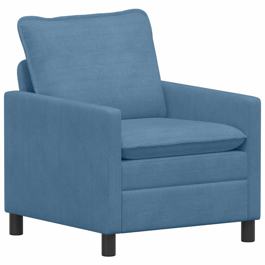 Bankstel 2 pcs Blauw Stof
