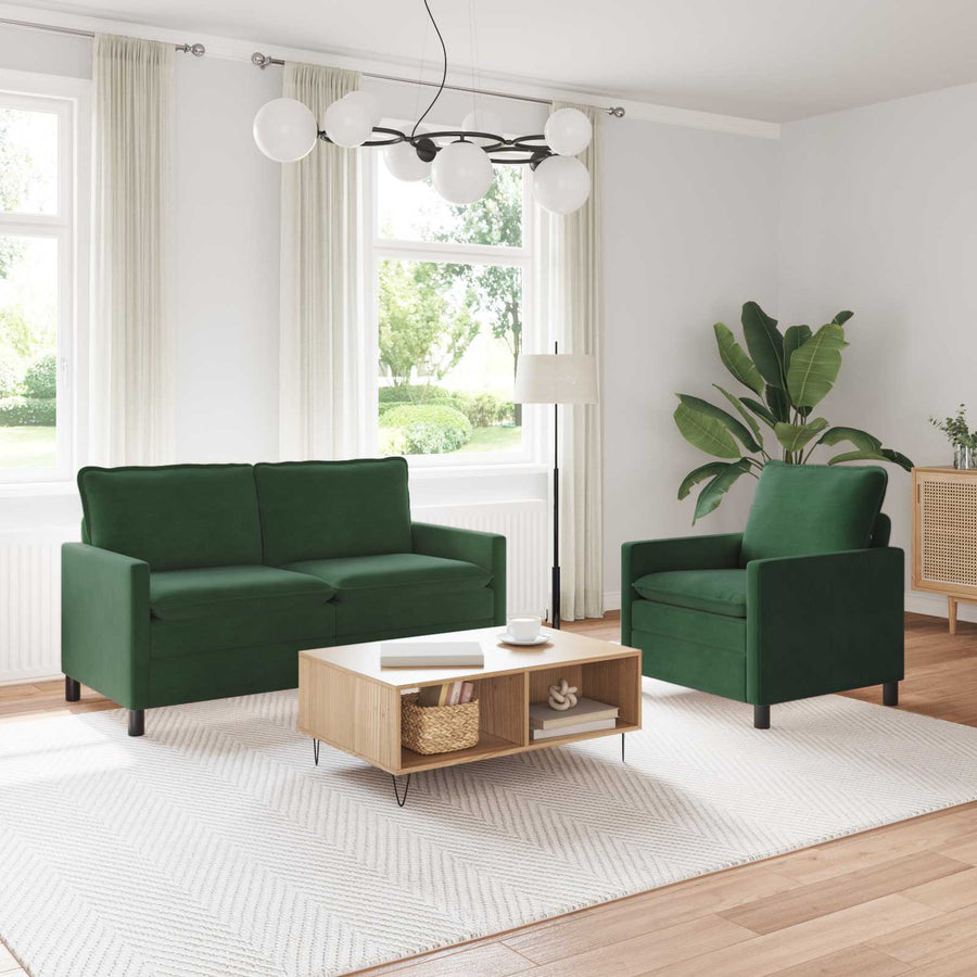 Bankstel 2 pcs Jungle Groen Stof
