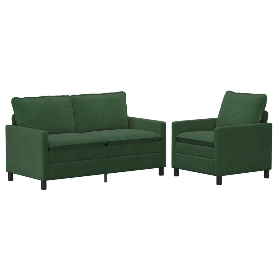 Bankstel 2 pcs Jungle Groen Stof