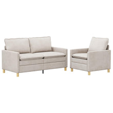 Bankstel 2 pcs Crèmekleurig Polyester