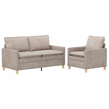 Bankstel 2 pcs Beige Polyester
