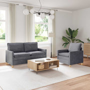 Bankstel 2-delig lichtgrijs polyester