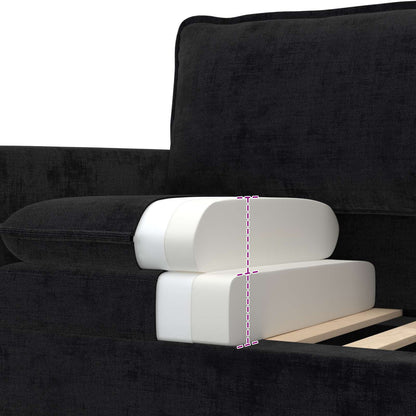 Bankstel 2 pcs Zwart Polyester
