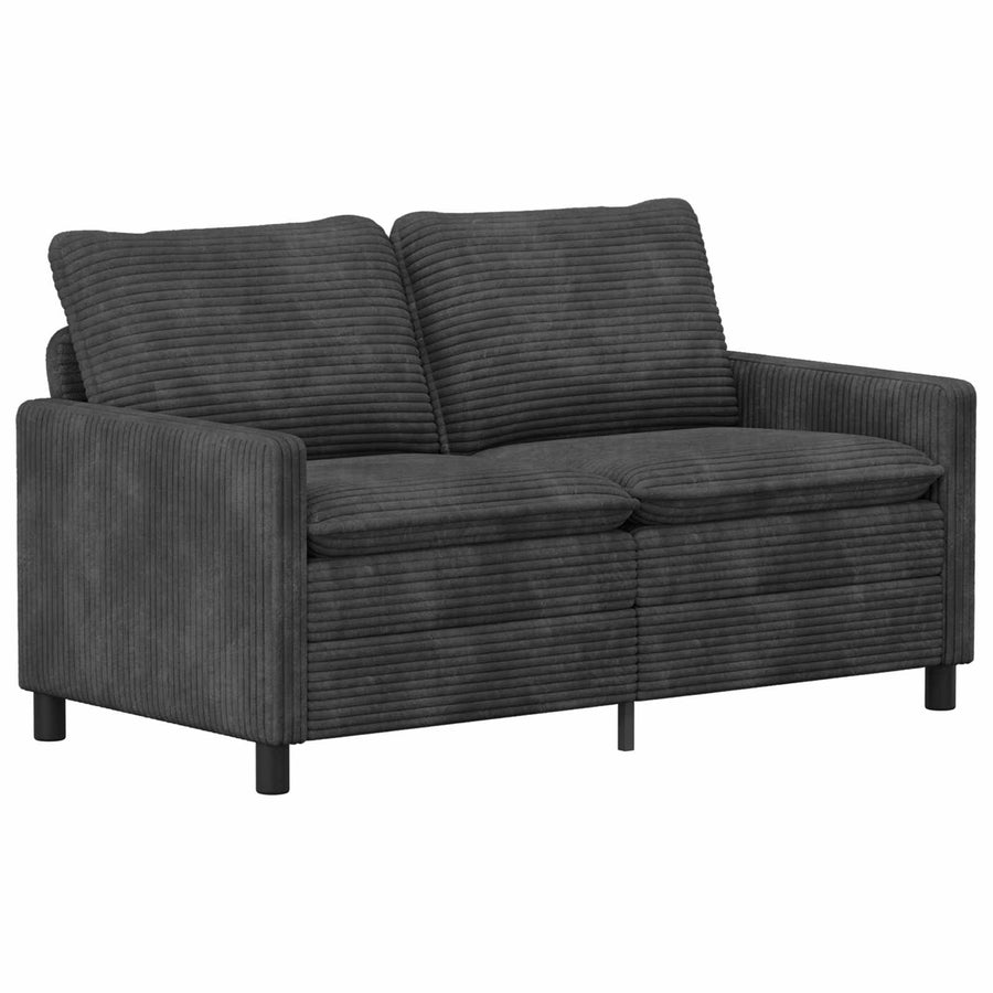 Bankstel 2 pcs Donkergrijs Polyester