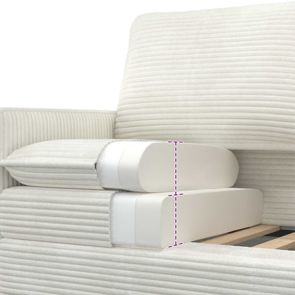 Bankstel 2 pcs Crèmekleurig Polyester