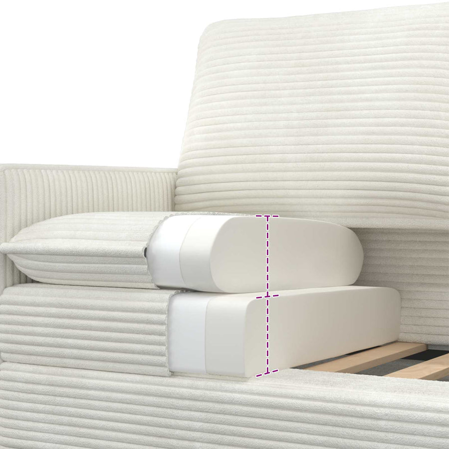 Bankstel 2 pcs Crèmekleurig Polyester
