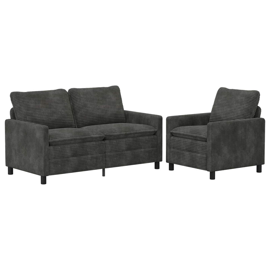 Bankstel 2 pcs Antracietkleurig Polyester