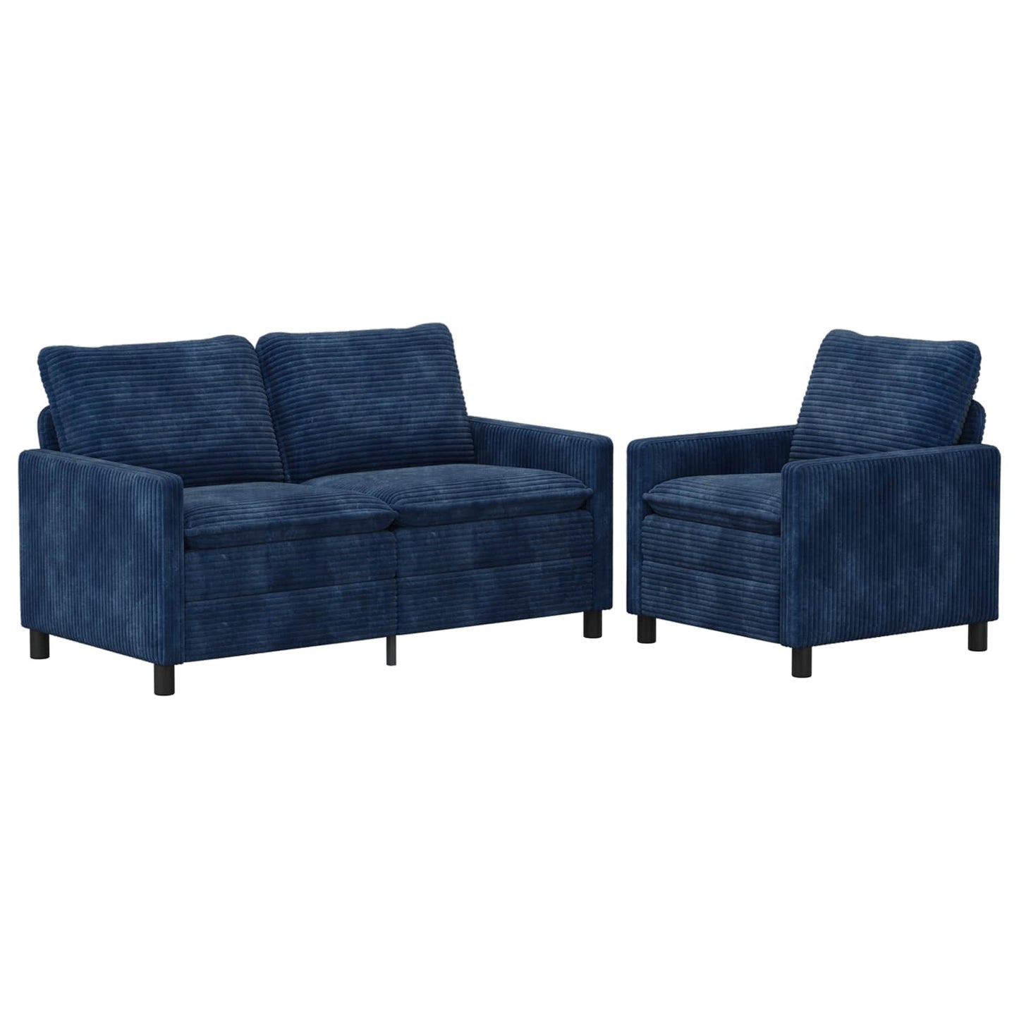 Bankstel 2 pcs Marineblauw Polyester