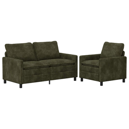 Bankstel 2 pcs Groen Polyester