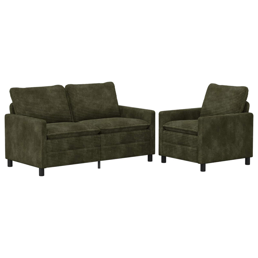 Bankstel 2 pcs Groen Polyester