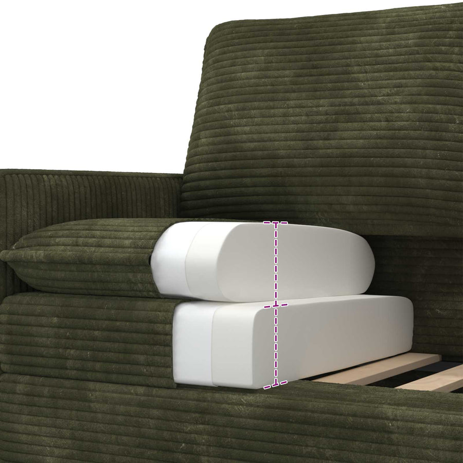 Bankstel 2 pcs Groen Polyester