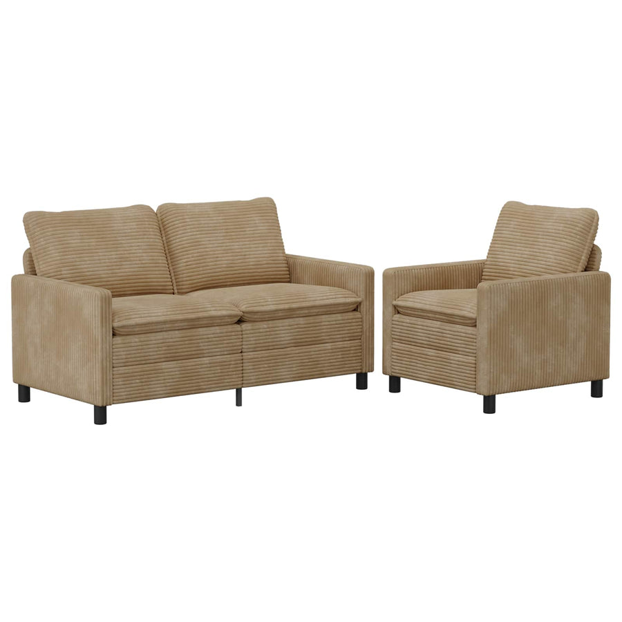 Bankstel 2 pcs Taupe Polyester