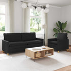 Bankstel 2 st Zwart Stof