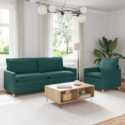 Bankstel 2 st donkergroen stof
