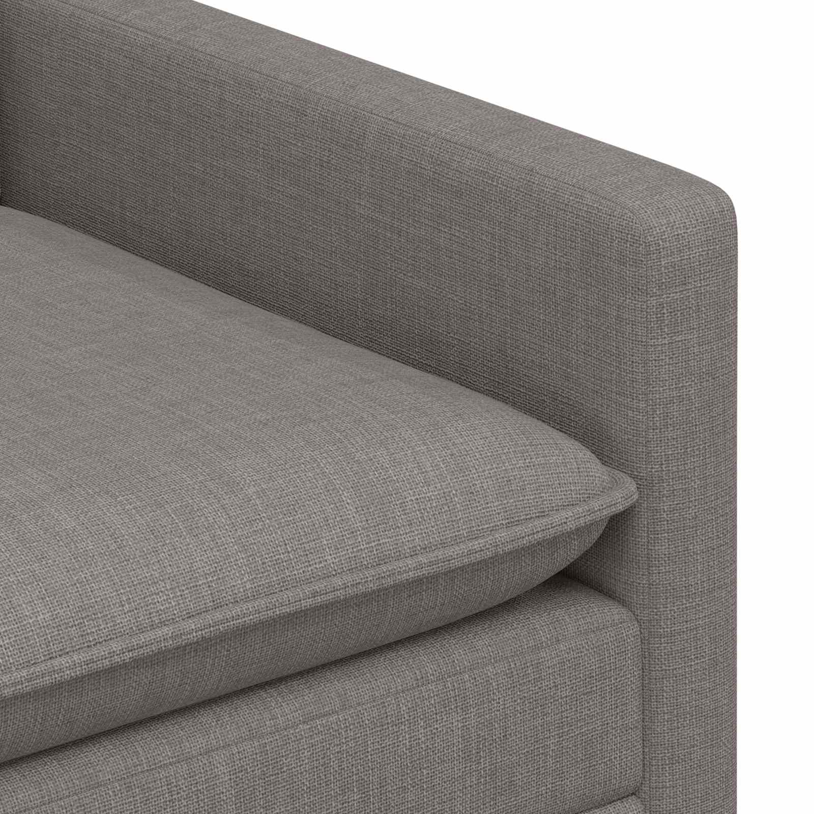 Bankstel 2 st Taupe Stof