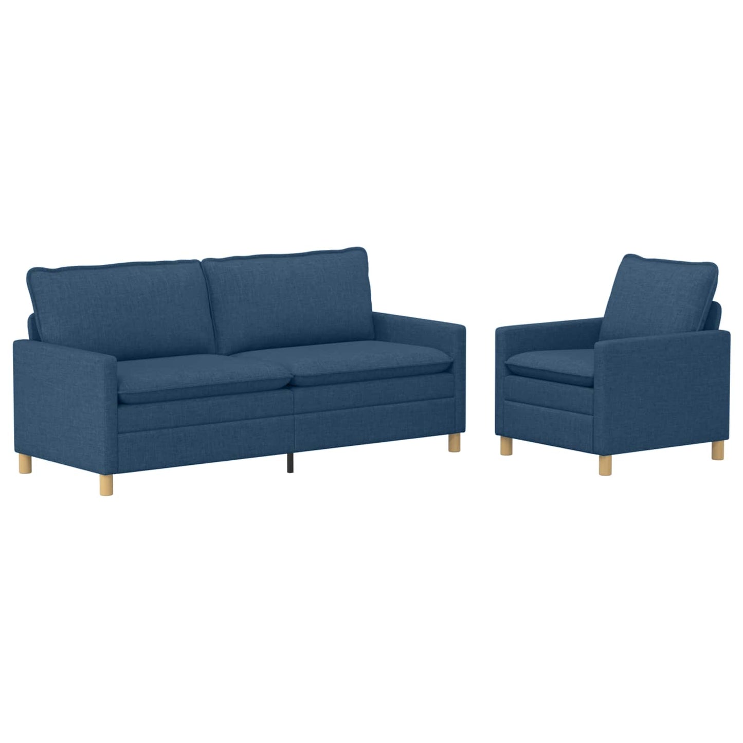 Bankstel 2 st Blauw Stof