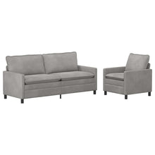 Bankstel 2 pcs Lichtgrijs Fluweel
