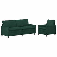 Bankstel 2 pcs Donkergroen Fluweel