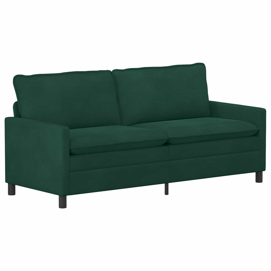 Bankstel 2 pcs Donkergroen Fluweel