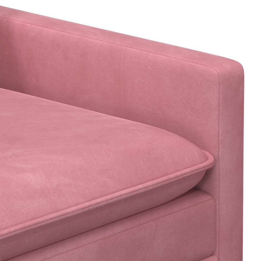 Bankstel 2 pcs Roze Fluweel