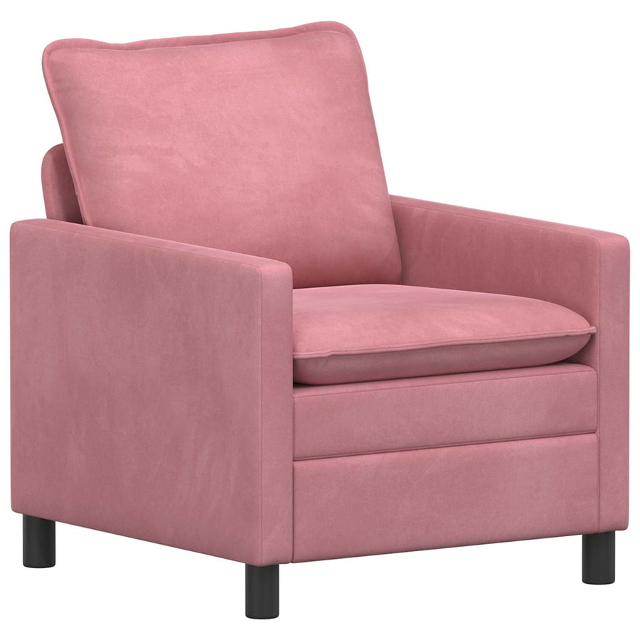 Bankstel 2 pcs Roze Fluweel