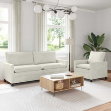 Bankstel 2 pcs Crèmekleurig Fluweel