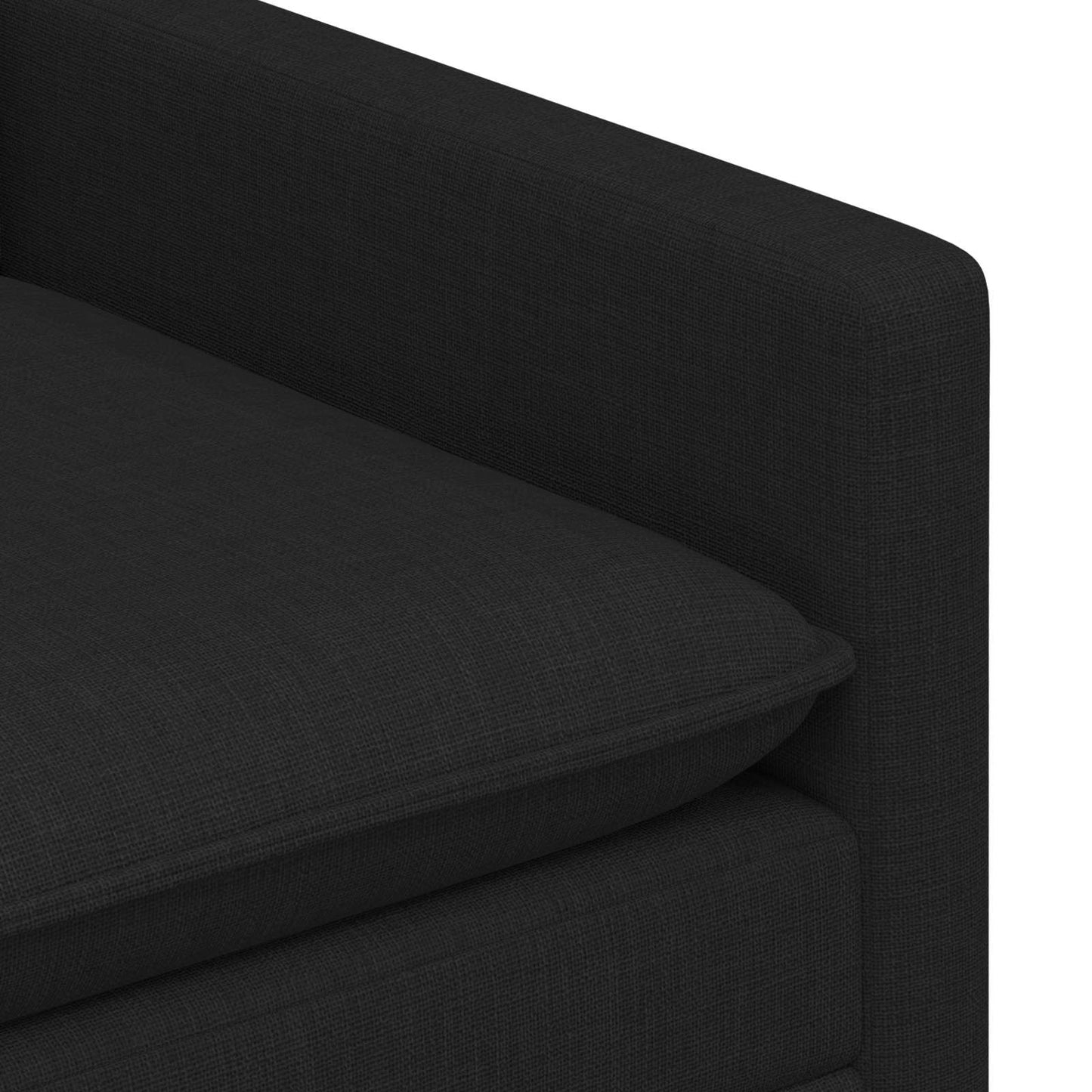 Bankstel 2 st Zwart Stof