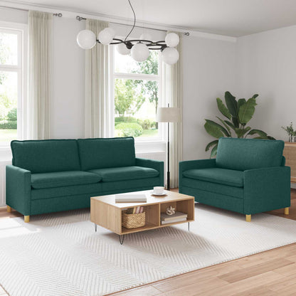 Bankstel 2 st Donkergroen Stof