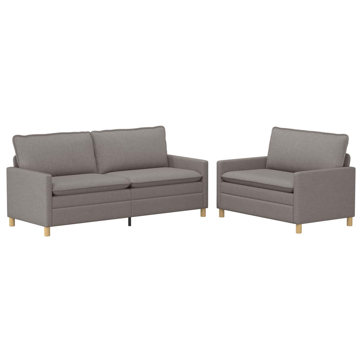 Bankstel 2 st Taupe Stof