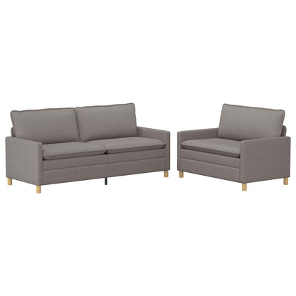 Bankstel 2 st Taupe Stof