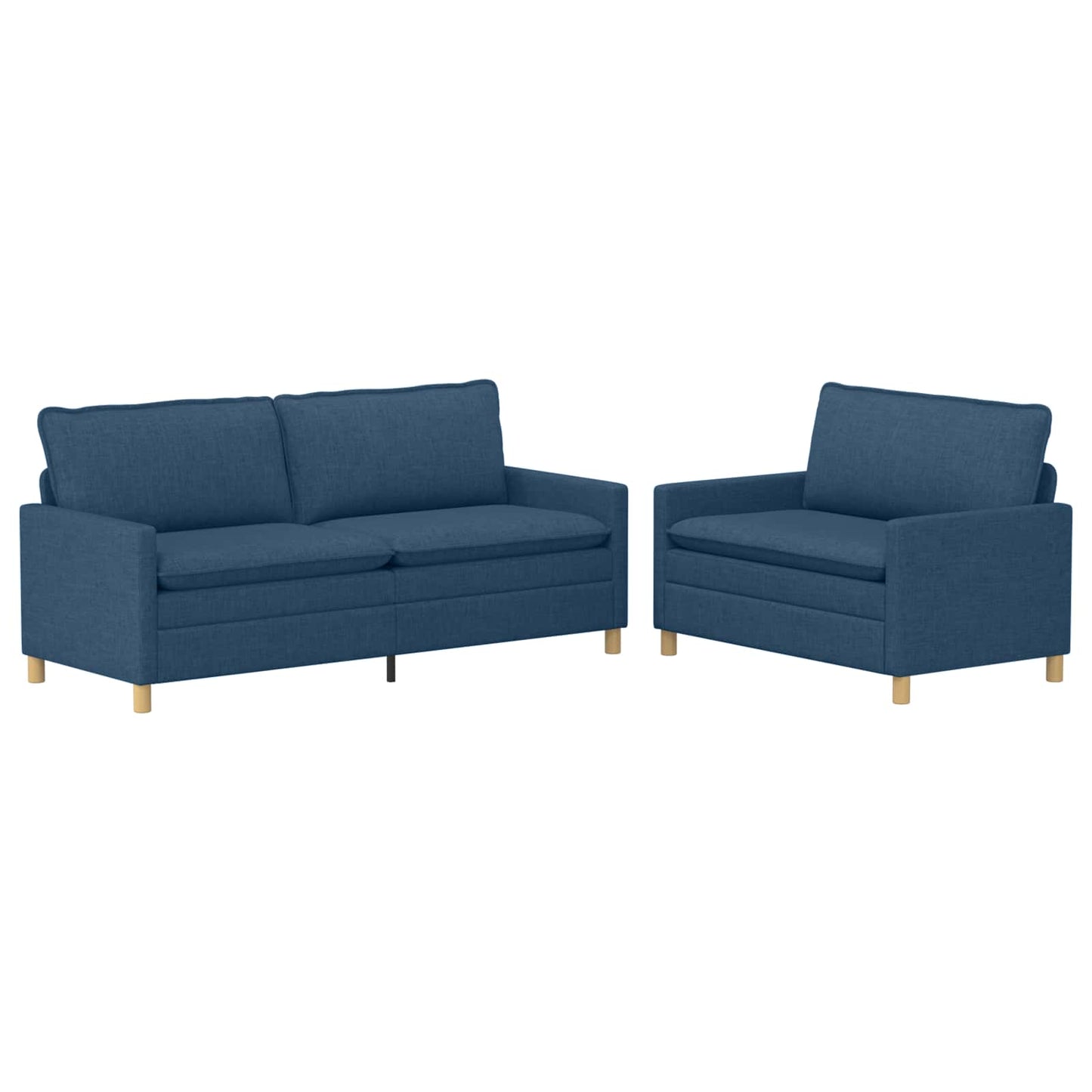Bankstel 2 st Blauw Stof
