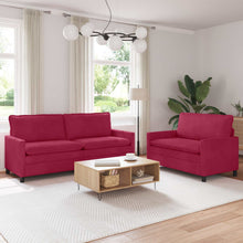 Bankstel 2 pcs Wijnrood Fluweel