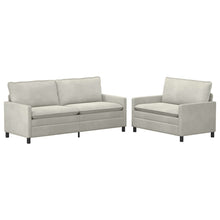 Bankstel 2 pcs Crèmekleurig Fluweel