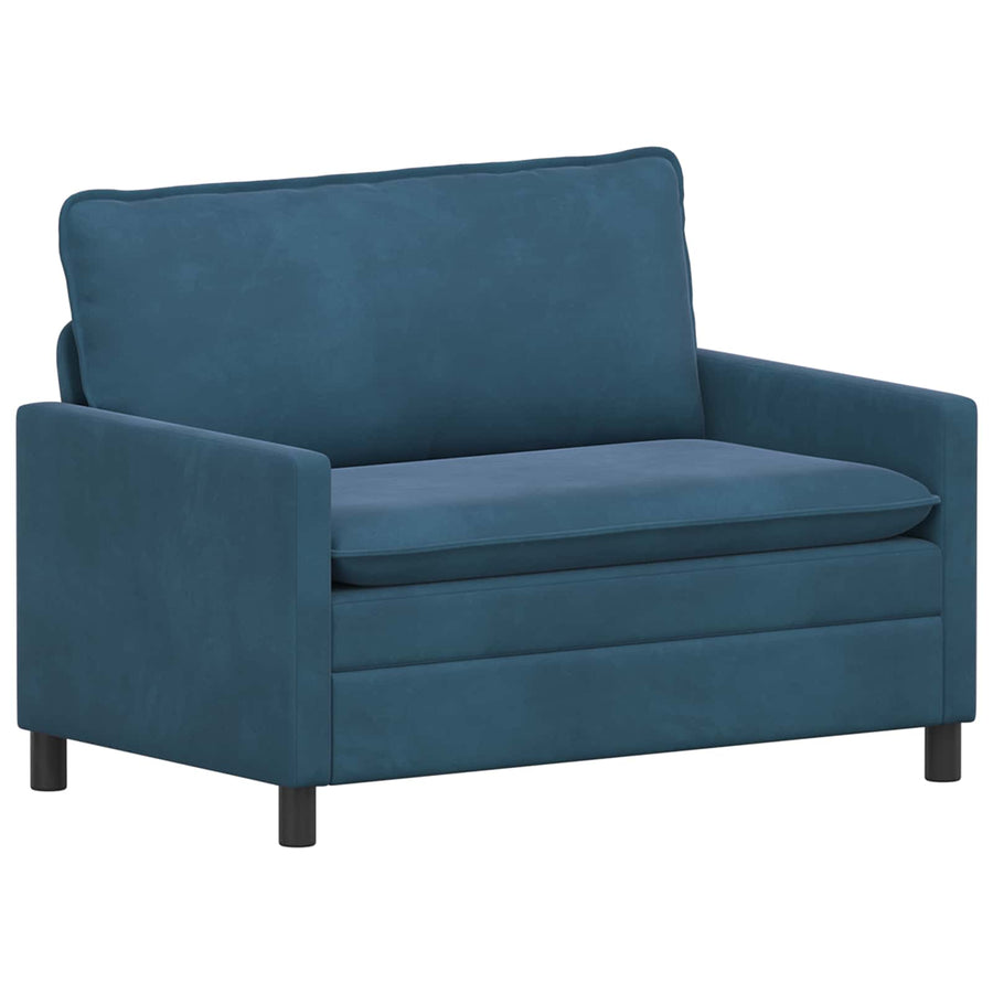 Bankstel 2 pcs Blauw Fluweel