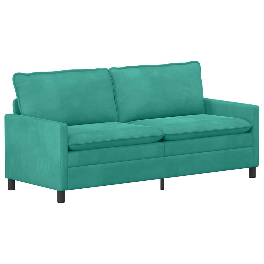 Bankstel 2 pcs Turquoise Fluweel