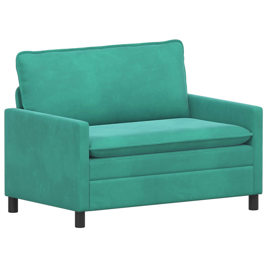 Bankstel 2 pcs Turquoise Fluweel