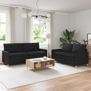Bankstel 2 stuks zwart stof