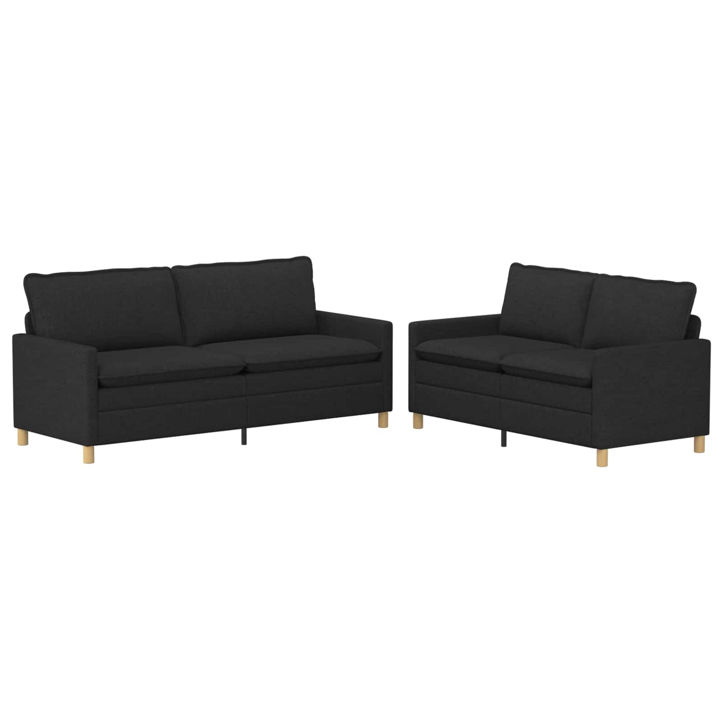 Bankstel 2 st Zwart Stof