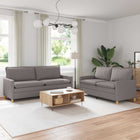 Bankstel 2 st Taupe Stof