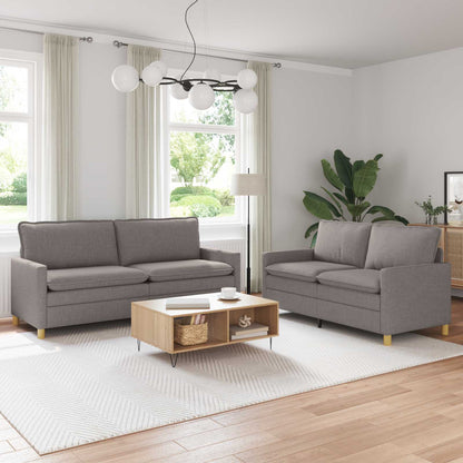 Bankstel 2 st Taupe Stof