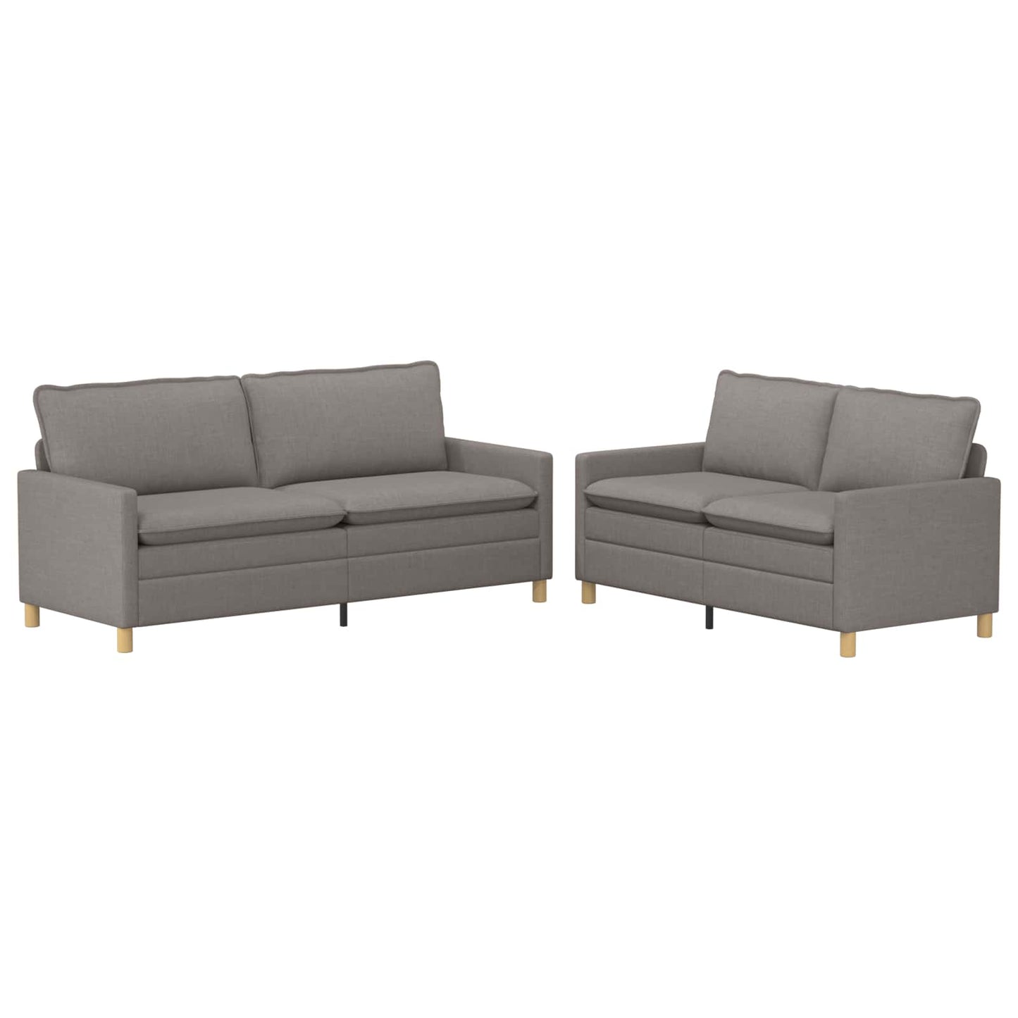 Bankstel 2 st Taupe Stof